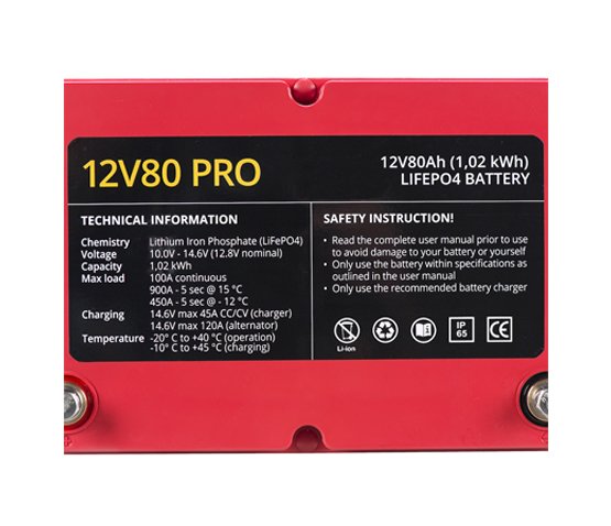 REBELCELL 12V80 PRO LITHIUM BATTERY