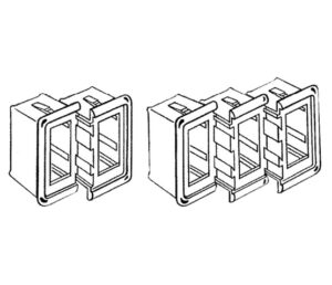 Osculati Plastic bezel for switch, central insert black