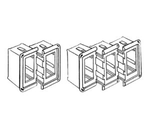 Osculati Plastic bezel for N. 1 switch black