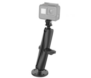 RAM® Drill-Down Mount with Double Socket Arm with Action Camera Adapter