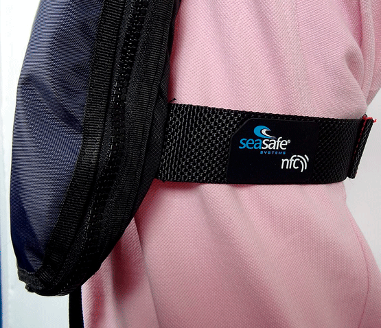 Seasafe Junior 150 Child Self Inflating Automatic Life Jacket Logo BE, Hot Pink