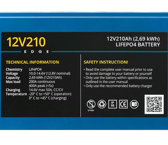 Rebelcell Baterie 12V210 EDGE LiFePO4