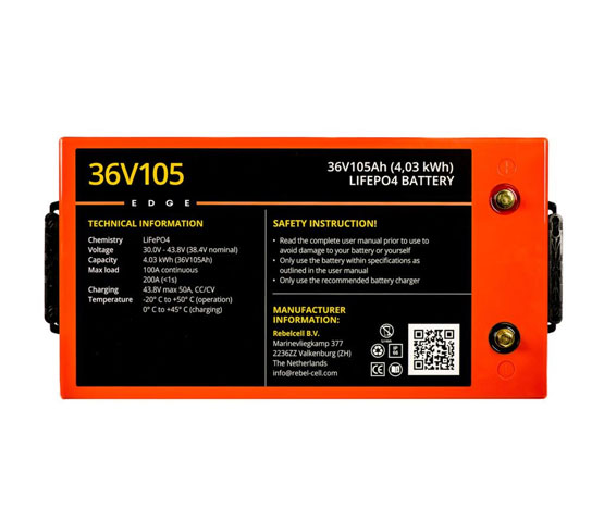 Rebelcell Baterie 36V105 EDGE LiFePO4